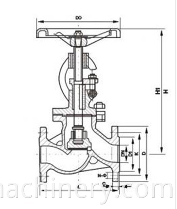 stop valve drawing